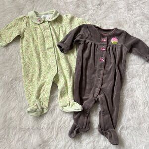 Y2K Set of 2 Carter’s Sleep & Play Footies